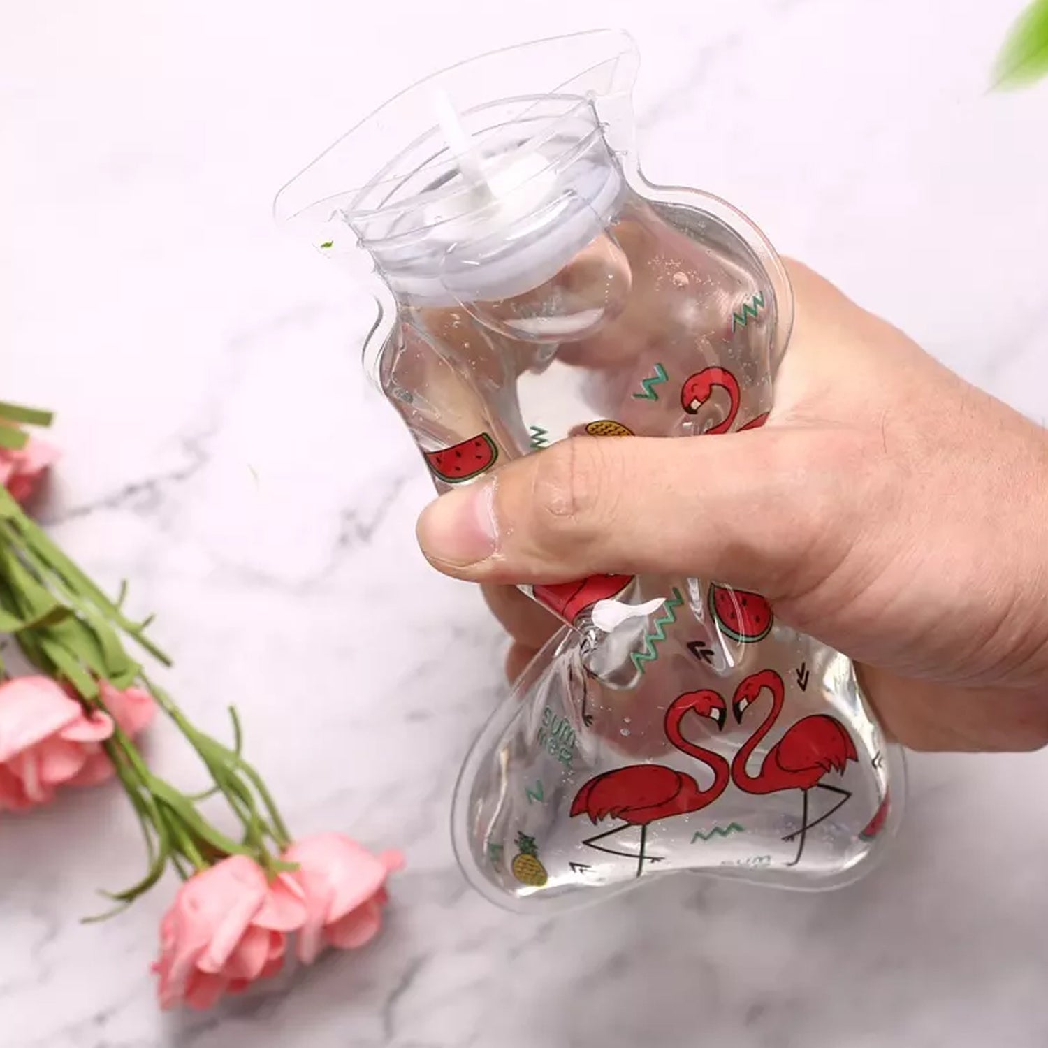 6541 TRANSPARENT MULTI DESIGN SMALL HOT WATER BAG WITH COVER FOR PAIN RELIEF, NECK, SHOULDER PAIN AND HAND, FEET WARMER, MENSTRUAL CRAMPS. DeoDap 6541 TRANSPARENT MULTI DESIGN SMALL HOT WATER BAG WITH COVER FOR PAIN RELIEF, NECK, SHOULDER PAIN AND HAND, FEET WARMER, MENSTRUAL CRAMPS. DeoDap